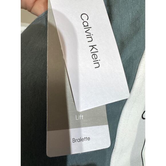 Brand New Calvin Klein Women's Size XL Blue White Lift Bralette Bra - Picture 5 of 6